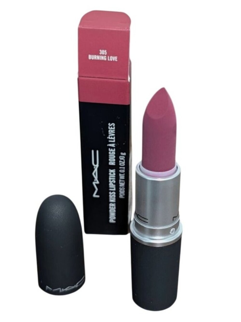 MAC Powder Kiss Lipstick - Burning Love - Picture 1 of 3